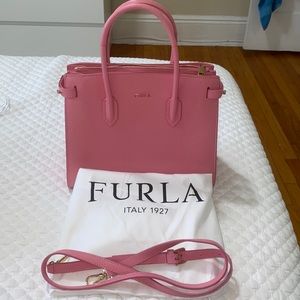 Furla Pink tote and crossbody with dust bag